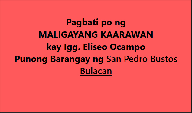 MALIGAYANG KAARAWAN 